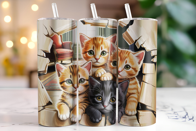 Cats Tumbler Wrap | Sublimation | Tumblers