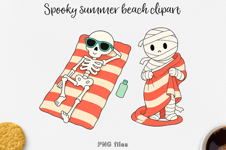 Summer Halloween Clipart Beach PNG Designs.