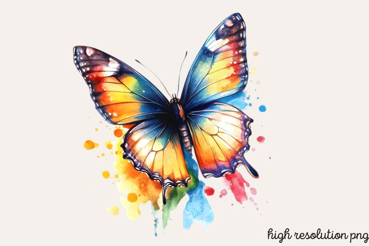 Colorful Spring Butterfly Clipart PNG