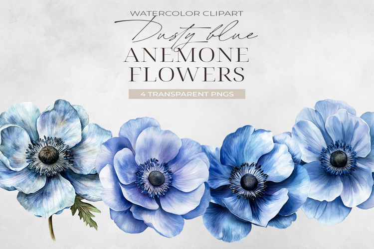 Blue Flower Clipart Image 18