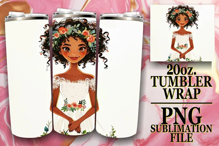 Elegant Watercolor Wedding Tumbler Theme: Sublimation Joy