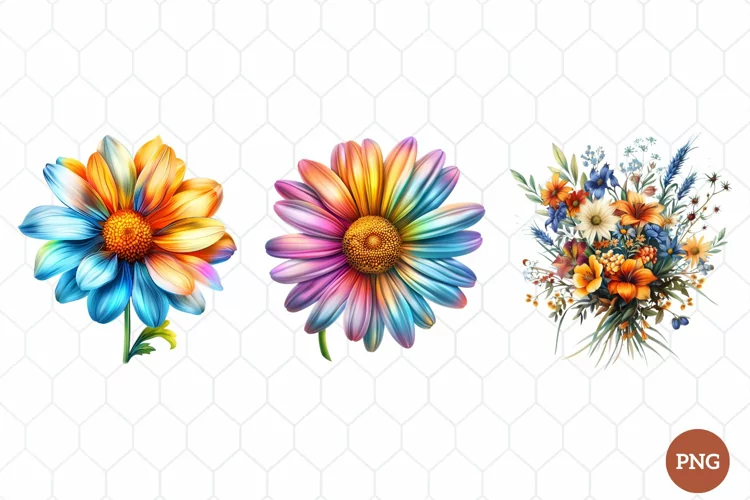 Watercolor Wildflowers Clipart