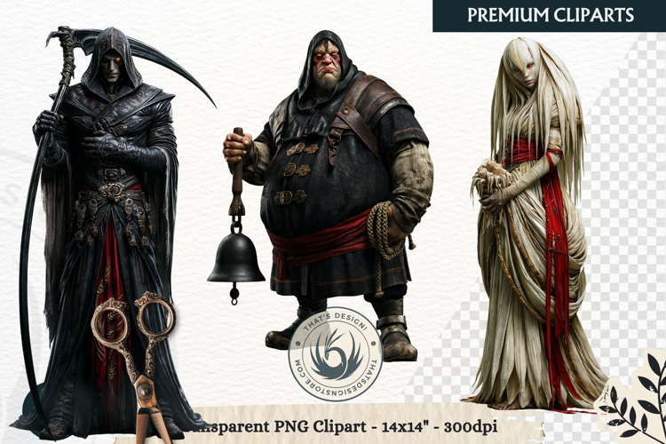 Gothic Ritual Dark Fantasy Halloween Horror Clipart