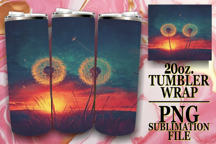 Nostalgic Blossom Tumbler Design - Retro Elegance