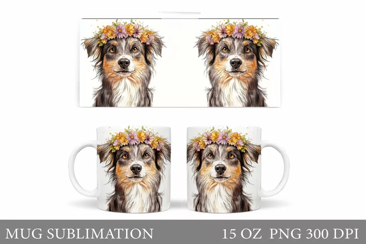 Cute Dog Mug Sublimation. Cute Dog Sublimation