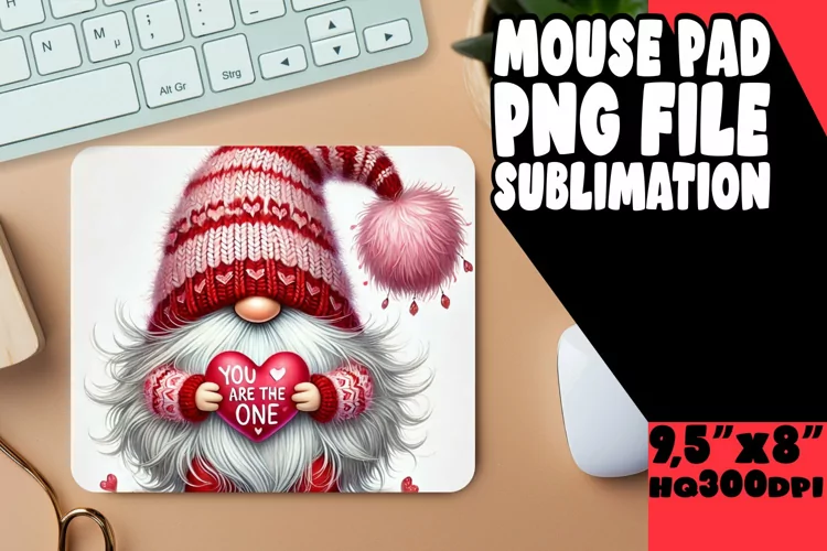 CHEERFUL desk mat Fun Sublimation, Gnomes