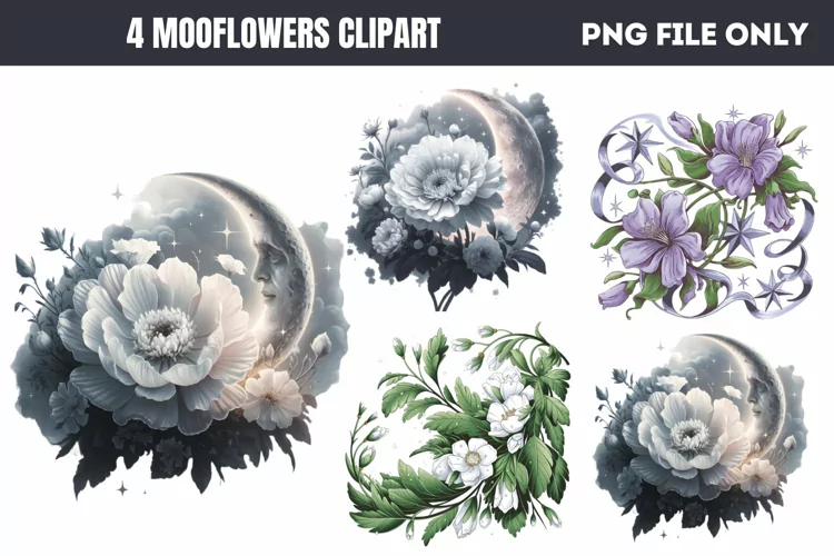 Mooflowers Clipart PNG