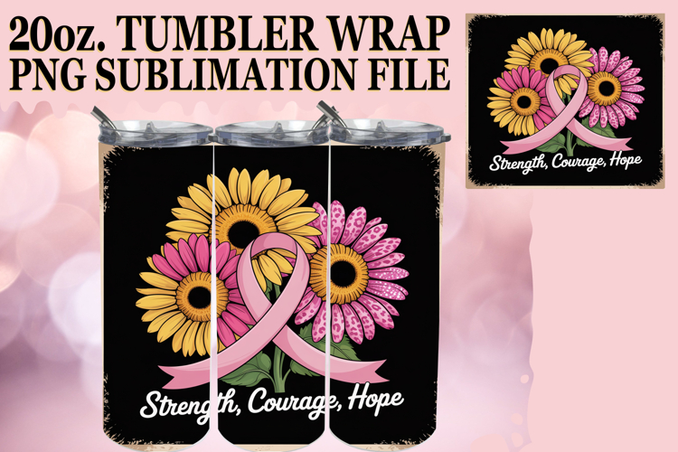 Cozy dreams 20oz tumbler wrap, Breast Cancer