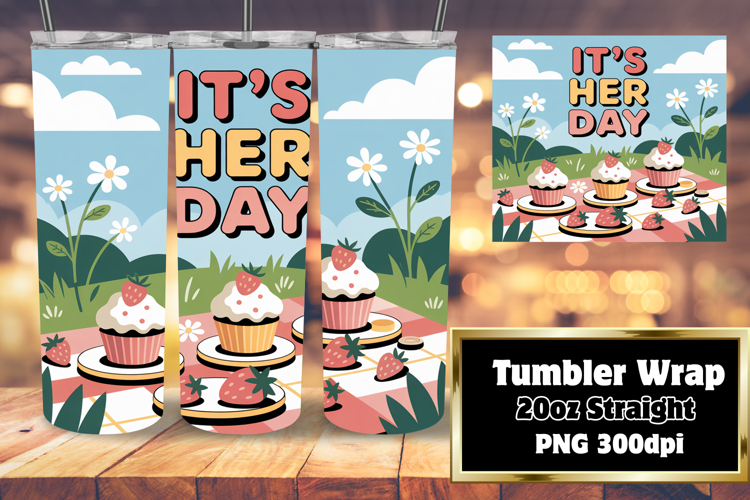 Custom Wraps for 20oz Tumbler , Girl Quote