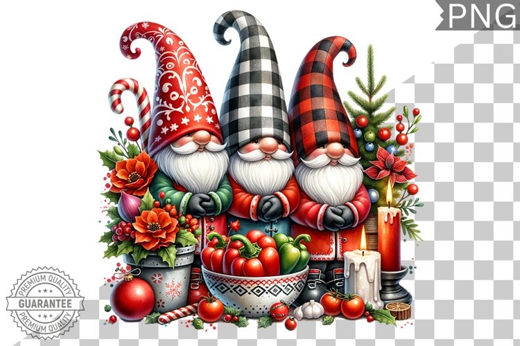 Christmas Gnome Sublimation - Clipart PNG Design