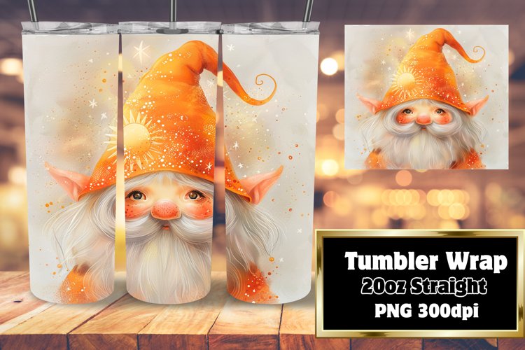 Cozy Charm: Gnome Tumbler Wrap Sublimation - 20oz
