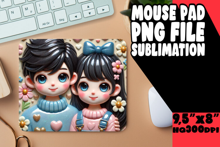 JOYFUL DESK MAT CREATIVE DESIGN, 3D Characters example image 1