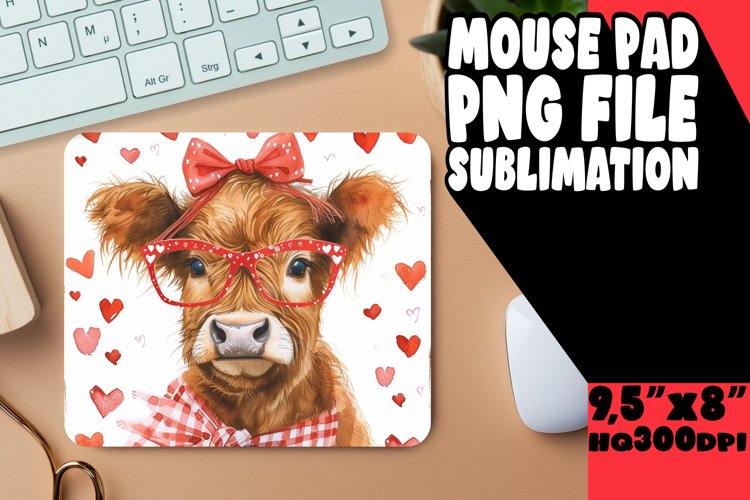 Heartwarming Watercolor Cow Mat