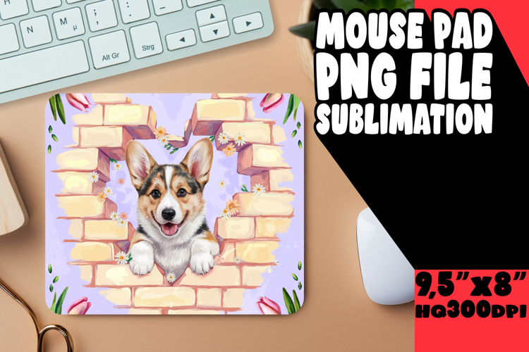 Sweet Mouse Pad Design Sublimation, Cute Dog