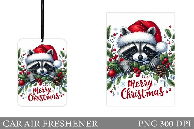 Cute Raccoon Car Air Freshener. Christmas Car Air Freshener