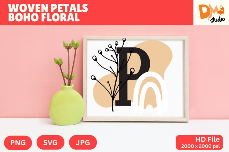 Floral Monogram Letter Svg Image 15