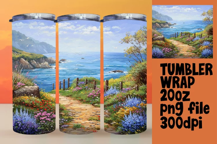 Coastal Horizon Tumbler Design 20oz