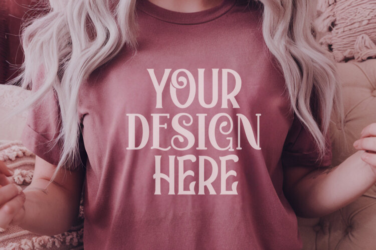 Chambray Comfort Colors 1717 Christmas Mockup, CC 1717 example image 1