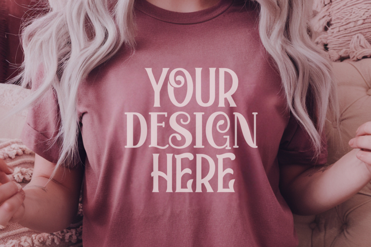 Chambray Comfort Colors 1717 Christmas Mockup, CC 1717
