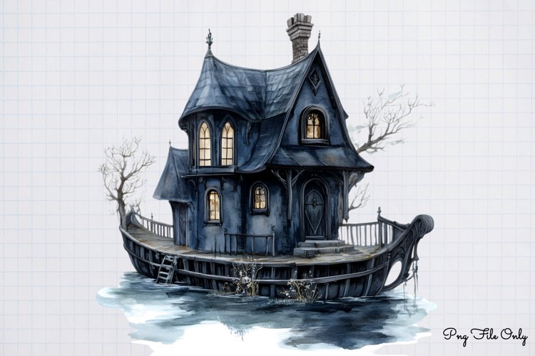 Gothic Spooky Winter Clipart PNG