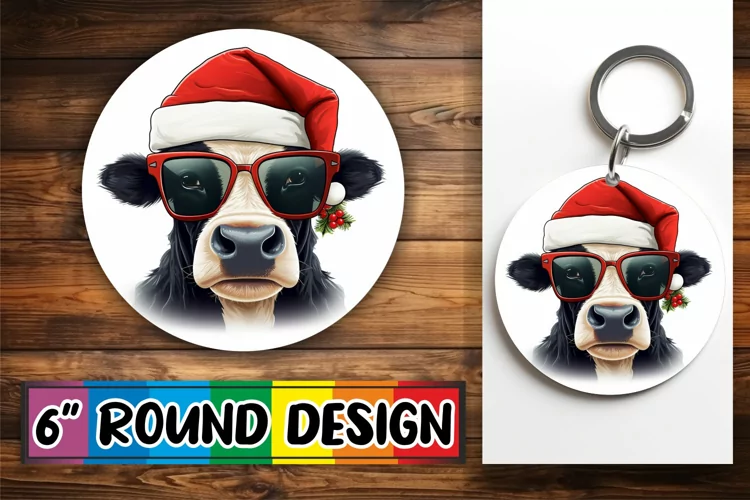 Holiday Cow Sublimation for Joy