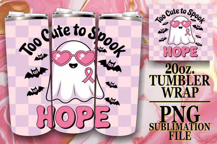 Lively Evenings 20oz tumbler wrap, Ghost Cancer