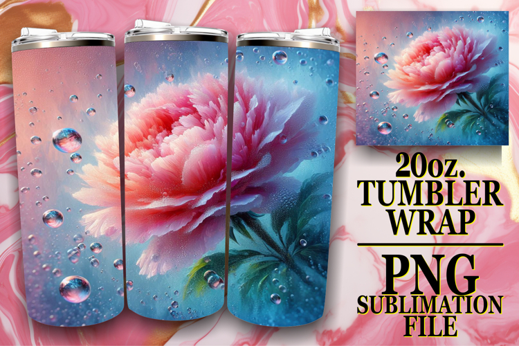 Joyful Moments 20oz tumbler wrap, 3D Flower