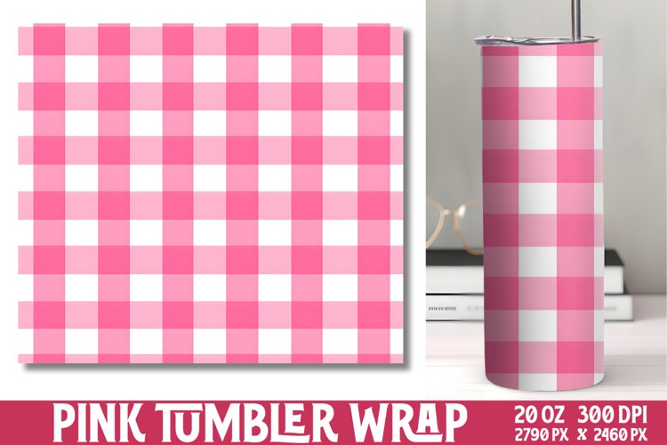 Pink Digital Paper Tumbler Wrap