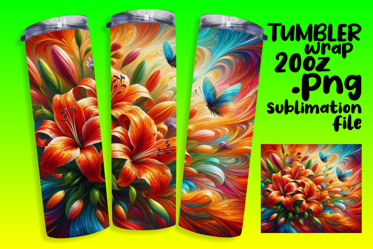 Sublimation Excellence for 20oz Tumbler , Flowers