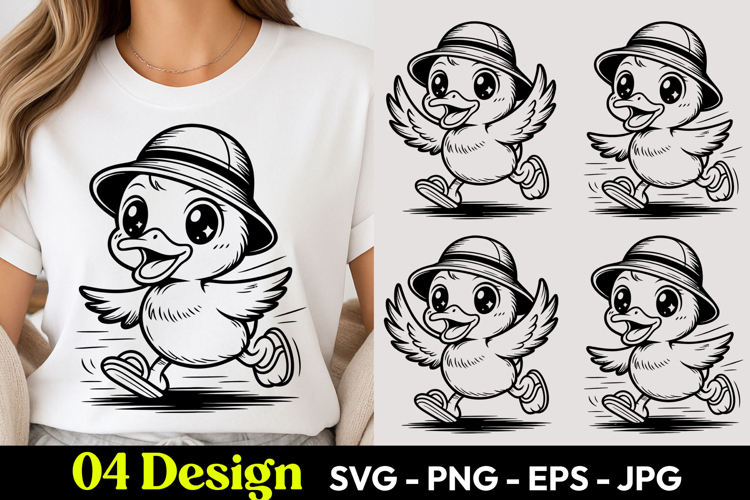 Cute Explorer Chick SVG PNG