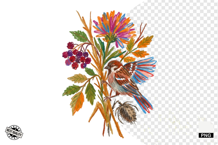 Autumn Wildflowers Meadow Clipart
