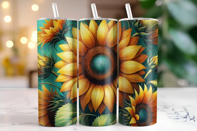 Sunflower Tumbler Wrap | Sublimation | Tumblers