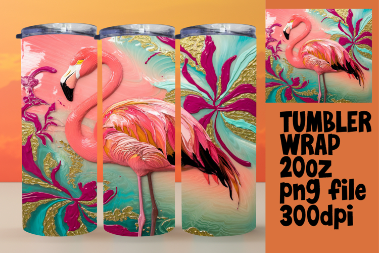 TRENDY 20oz Sublimation Tumbler , Flamingo