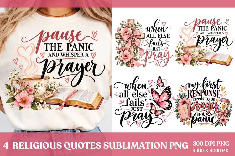 4 Christian Faith Sayings PNG