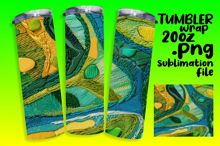 Colorful Abstract Sublimation Tumbler Wrap