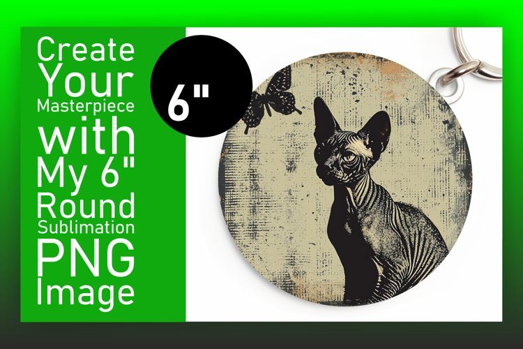 Charming Cat Sublimation: Round   Coaster Variety