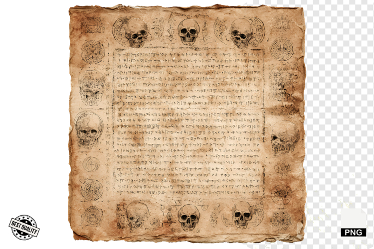 Halloween Goth Old Paper Clipart example image 1