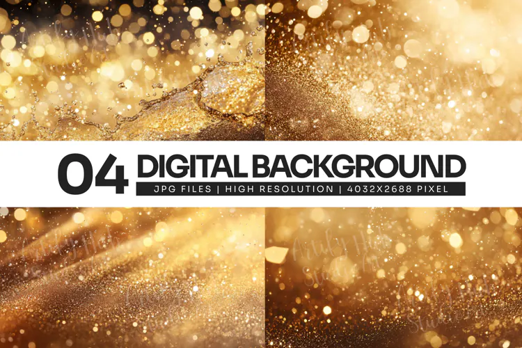 Luxury Golden Glitter Background