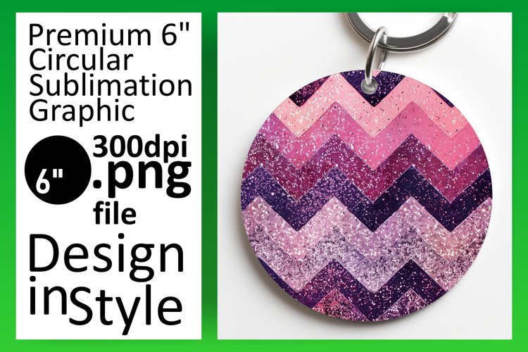 Colorful Glitter Stripes Round Design Pattern