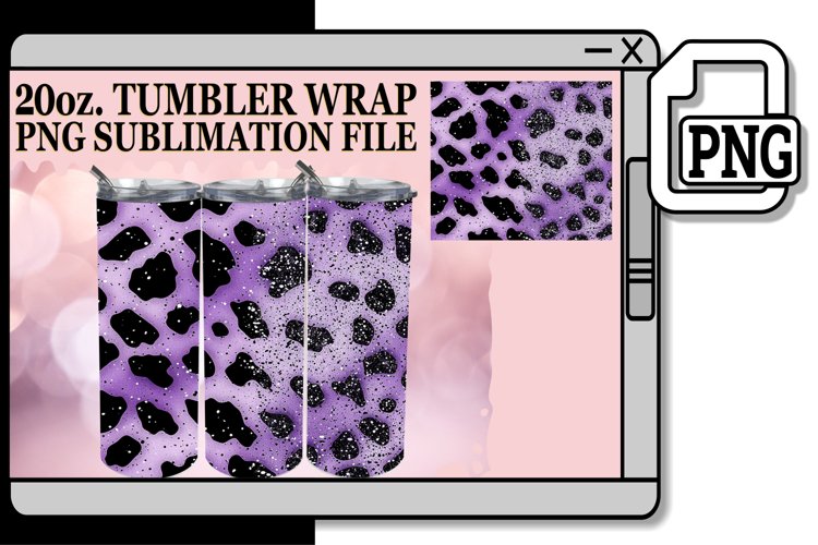 Chic Leopard   Floral Fusion Tumbler Designs - 20oz