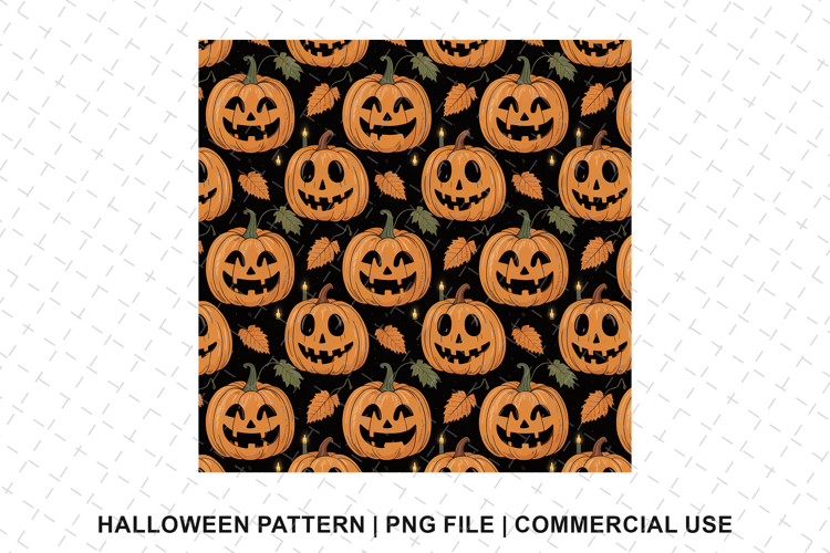 Halloween Pumpkin Pattern Png | Sublimation | Digital Paper