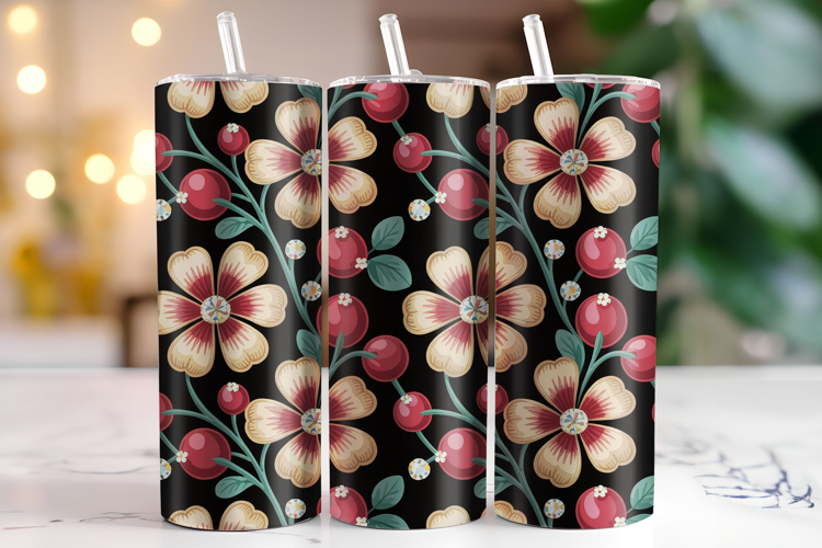 Flower Tumbler Wrap | Sublimation | Tumblers