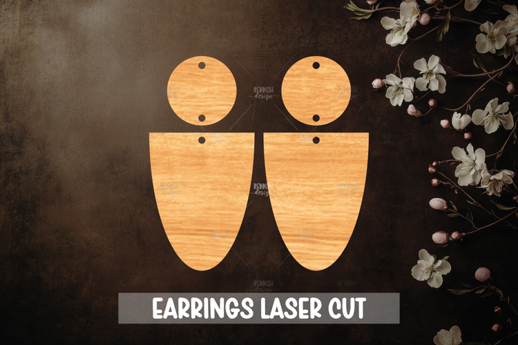 Summer Style Laser Cut Earrings SVG File