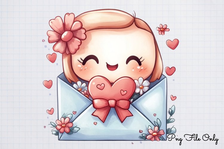 Cute Valentine Kawaii Clipart PNG