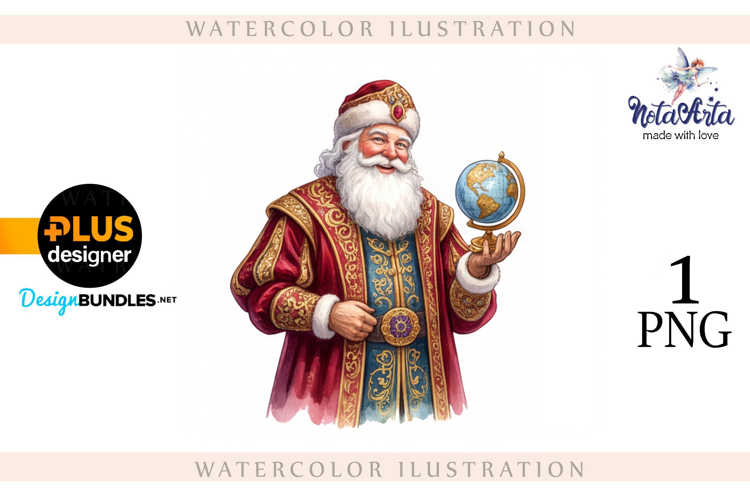 Christmas Santa in Elegant Attire