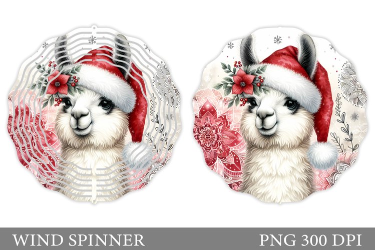 Christmas Lama Wind Spinner. Christmas Wind Spinner Design example image 1