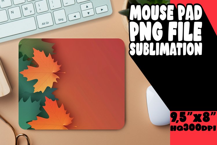 Bright and Bold Gradient Mouse Pad for Sublimation example image 1