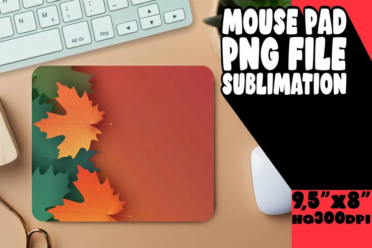 Bright and Bold Gradient Mouse Pad for Sublimation