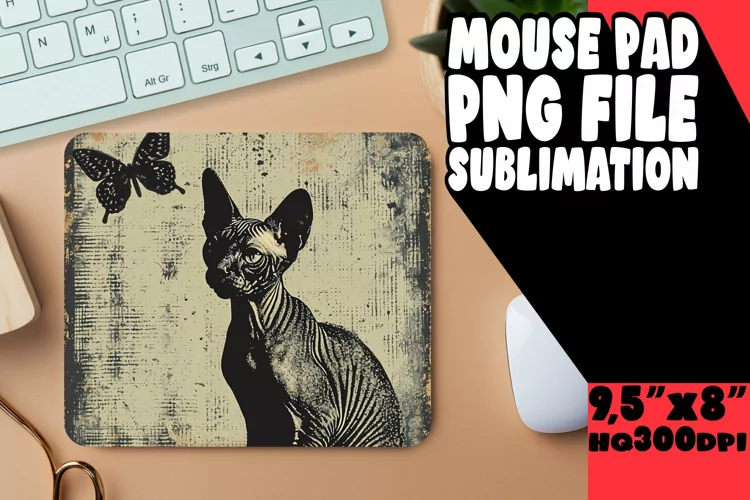 Whimsical Cat Sublimation Mat