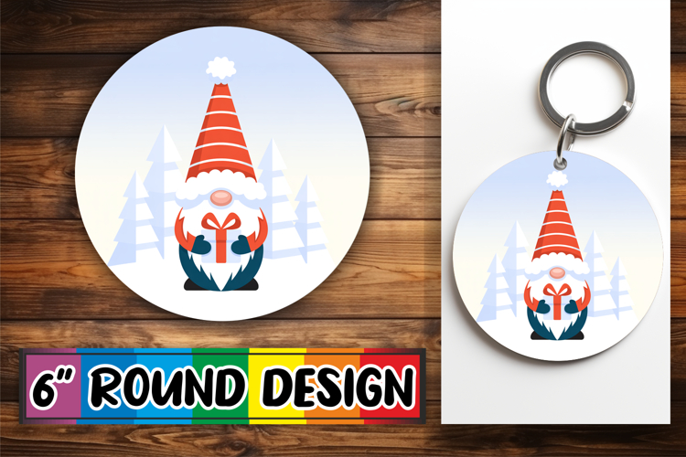 Timeless Circle Car Coasters PNG, Gnomes
